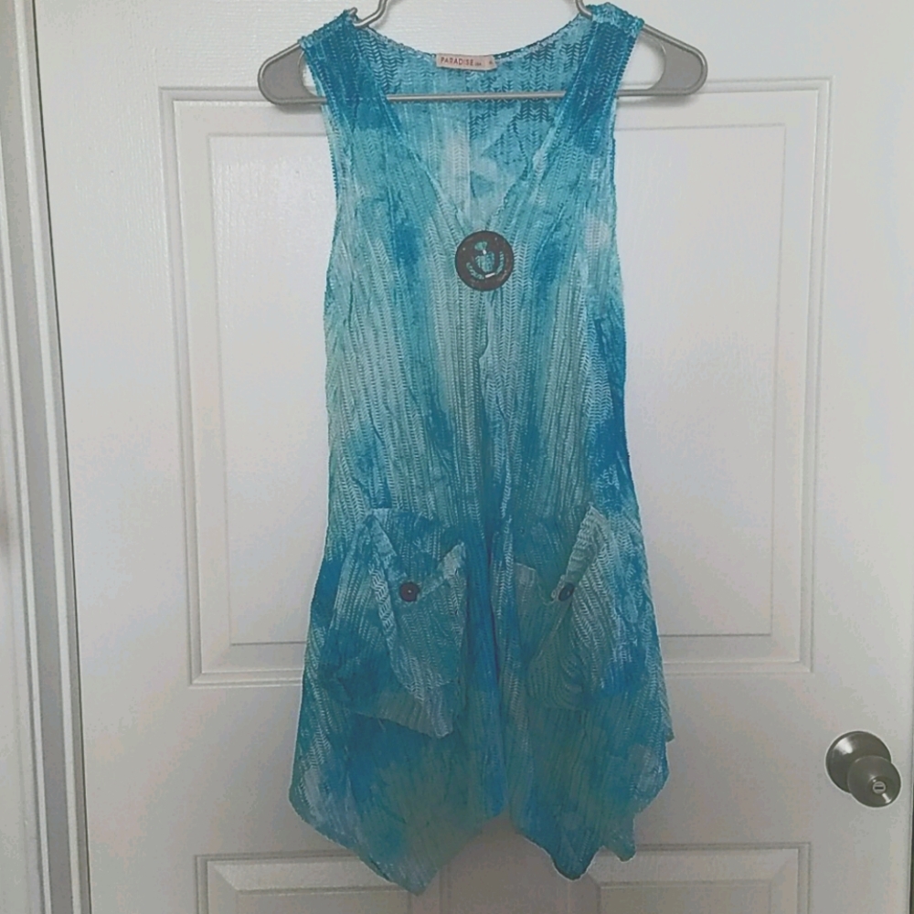Sleeveless Top or Swimsuit Cover Up Or Vest